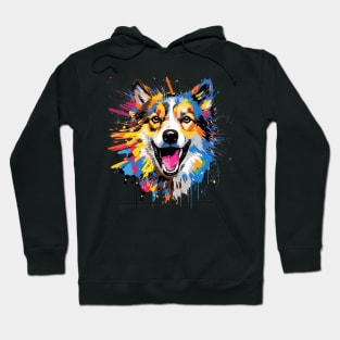 Husky Dog Pet World Animal Lover Furry Friend Abstract Hoodie